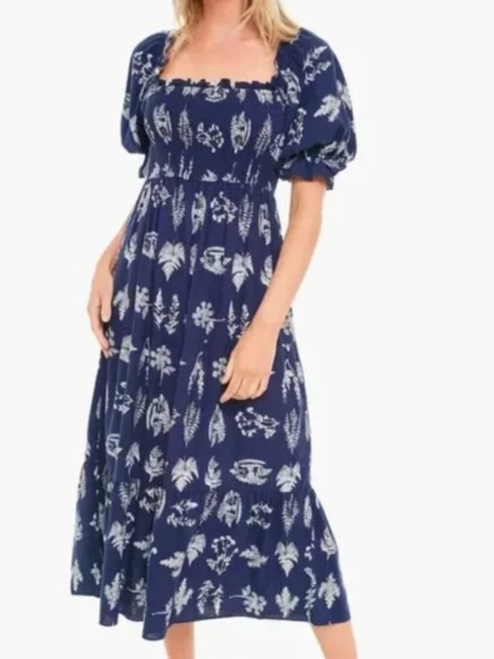 Pomander Place Tuckernuck Beaufort Botanical Hannah Dress Smocked Midi size S